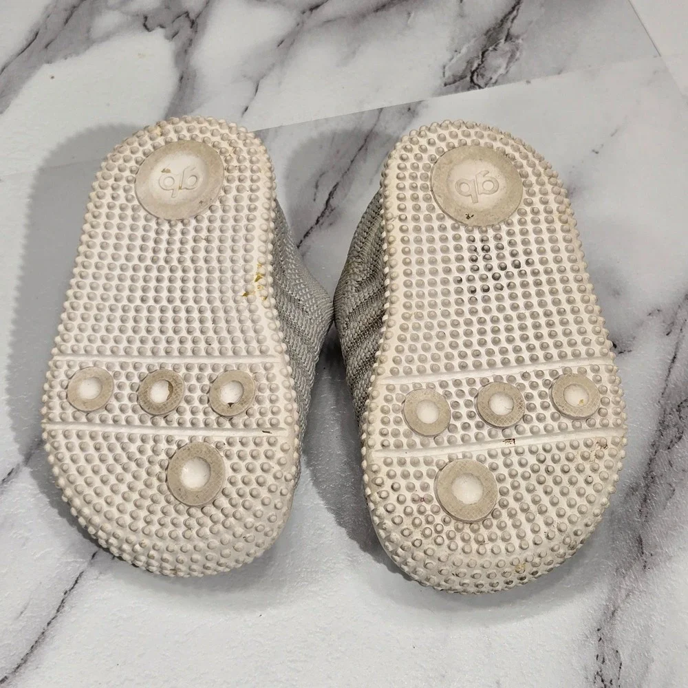 BMCITYBM Toddler Walking Shoes Size 4 Gray Knit Slip On Sneakers First Walker